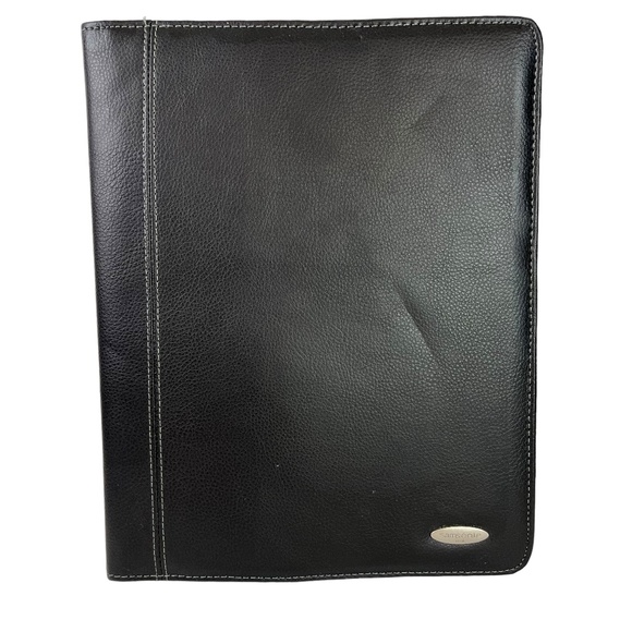 Samsonite Office Samsonite Black Pebble Leather Portfolio Notebook